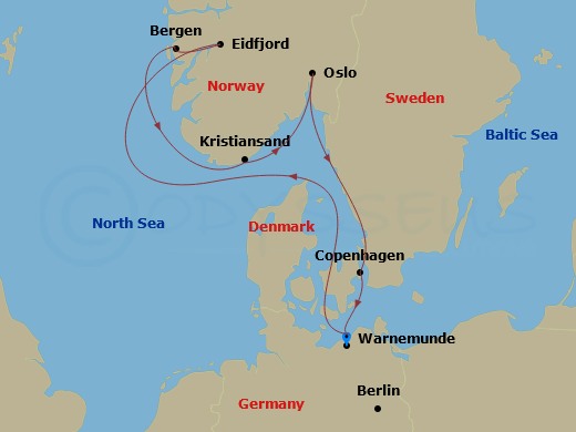 Itinerary map
