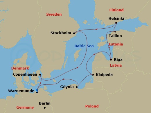 Itinerary map