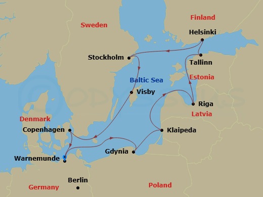 Itinerary map