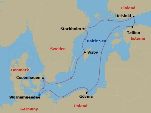 Itinerary map