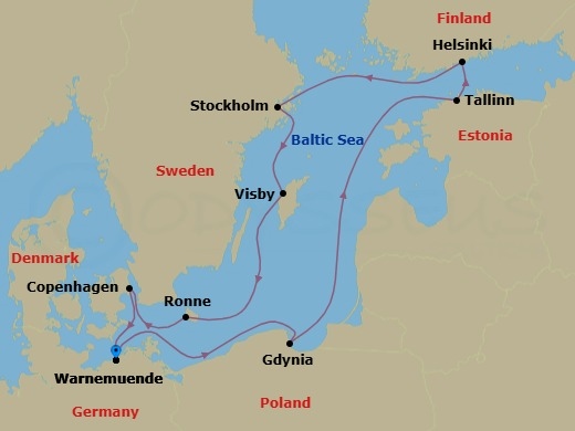 Itinerary map