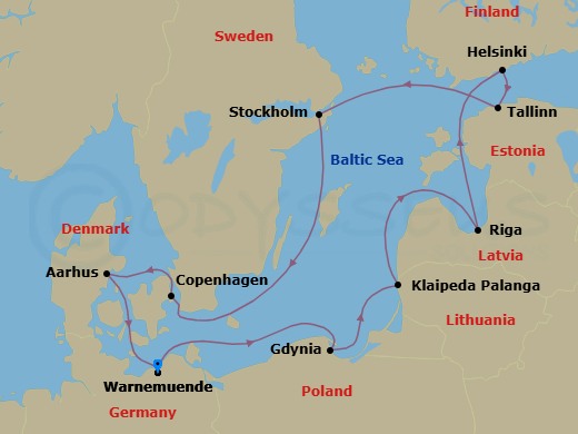 Itinerary map