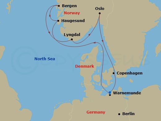 Itinerary map
