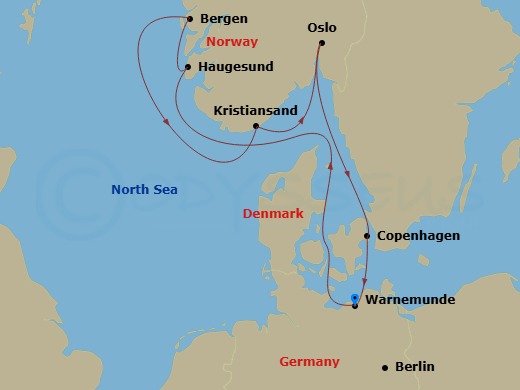Itinerary map