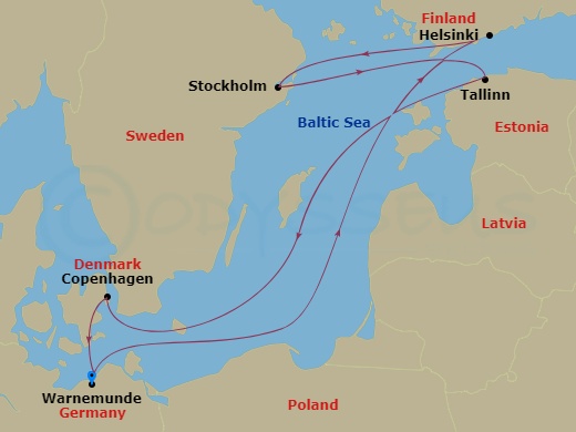 Itinerary map