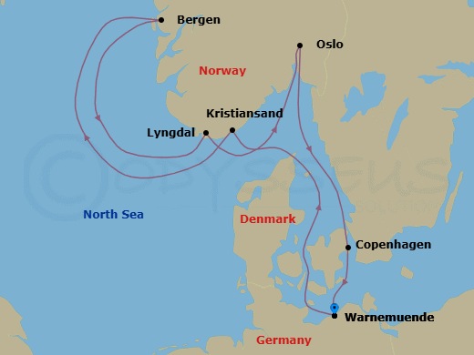 Itinerary map