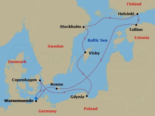 Itinerary map