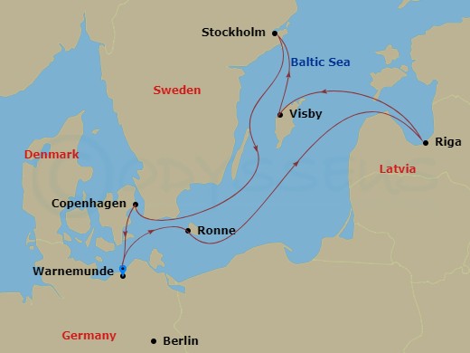 Itinerary map