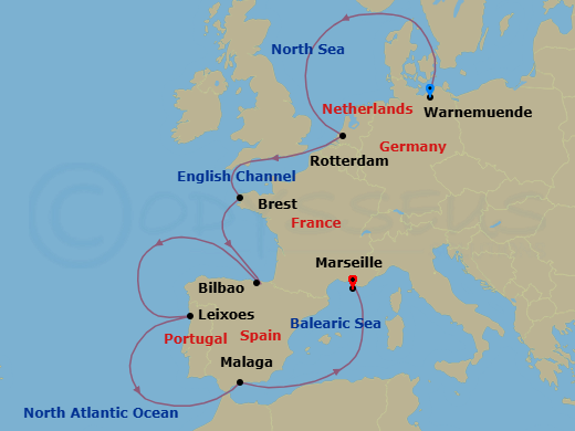 Itinerary map