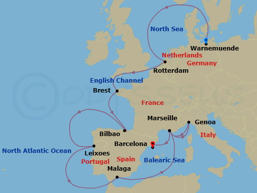 Itinerary map