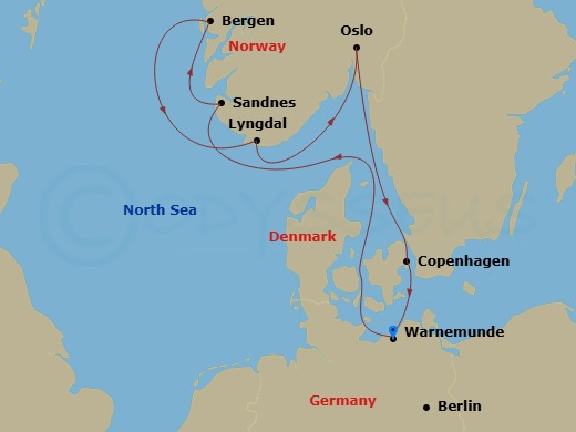 Itinerary map