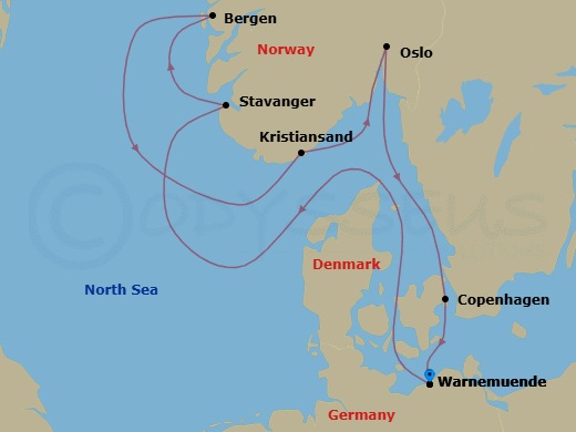 Itinerary map