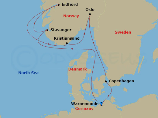 Itinerary map