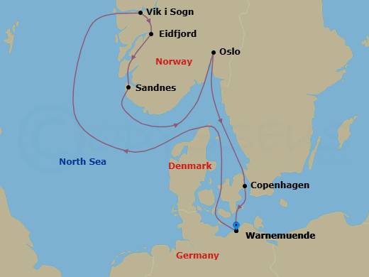 Itinerary map