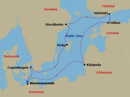 Itinerary map