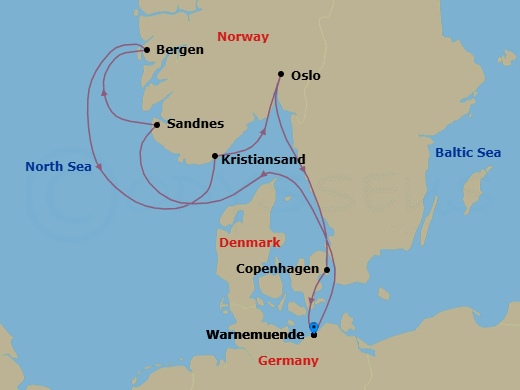 Itinerary map