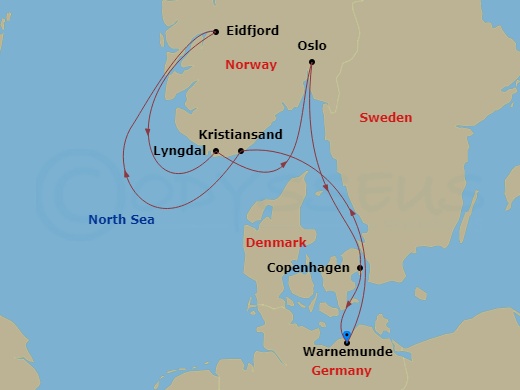 Itinerary map